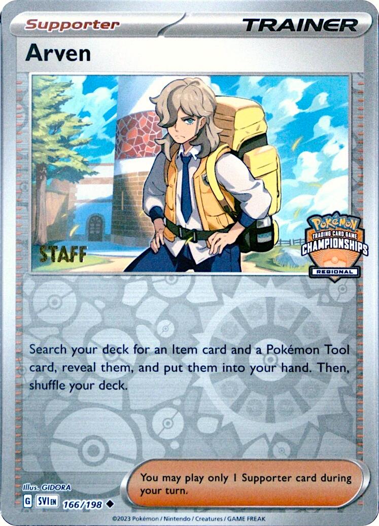 Arven (166/198) (Staff Regional Championships) [League & Championship Cards]