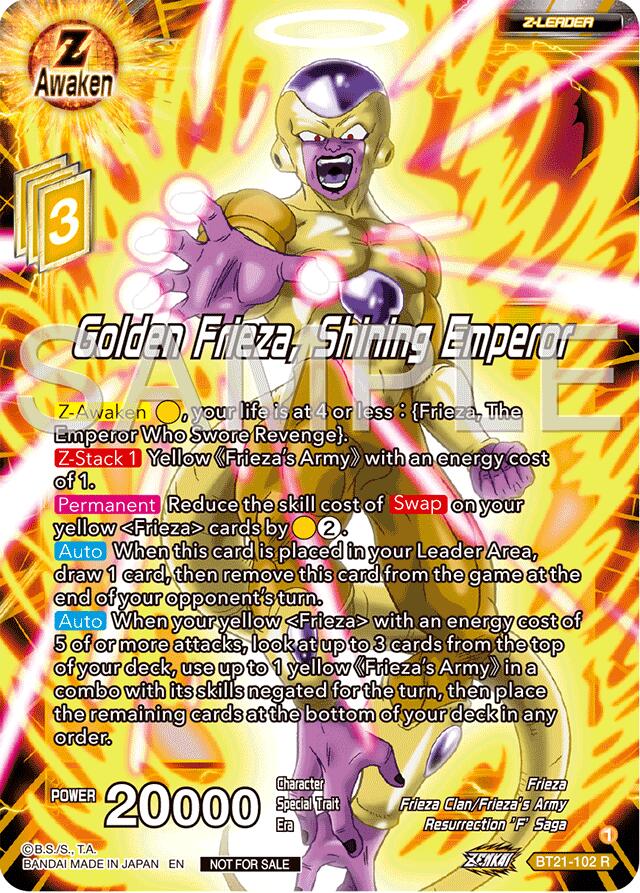 Golden Frieza, Shining Emperor (Championship 2024 Finals Zenkai Pack) (BT21-102) [Tournament Promotion Cards]