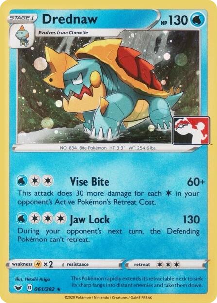 Drednaw (061/202) (Play Pokemon Promo) [League & Championship Cards]