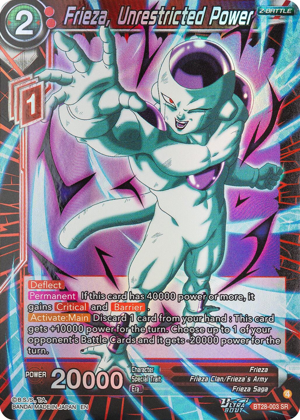 Frieza, Unrestricted Power (BT28-003) [Prismatic Clash]