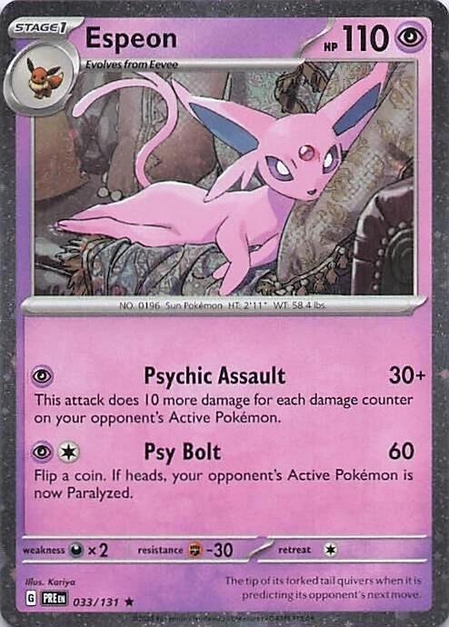 Espeon (033/131) (Cosmos Holo) [Miscellaneous Cards]