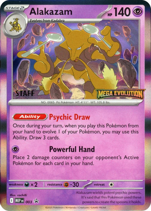 Alakazam (003) (Staff) [Mega Evolutions Promo]