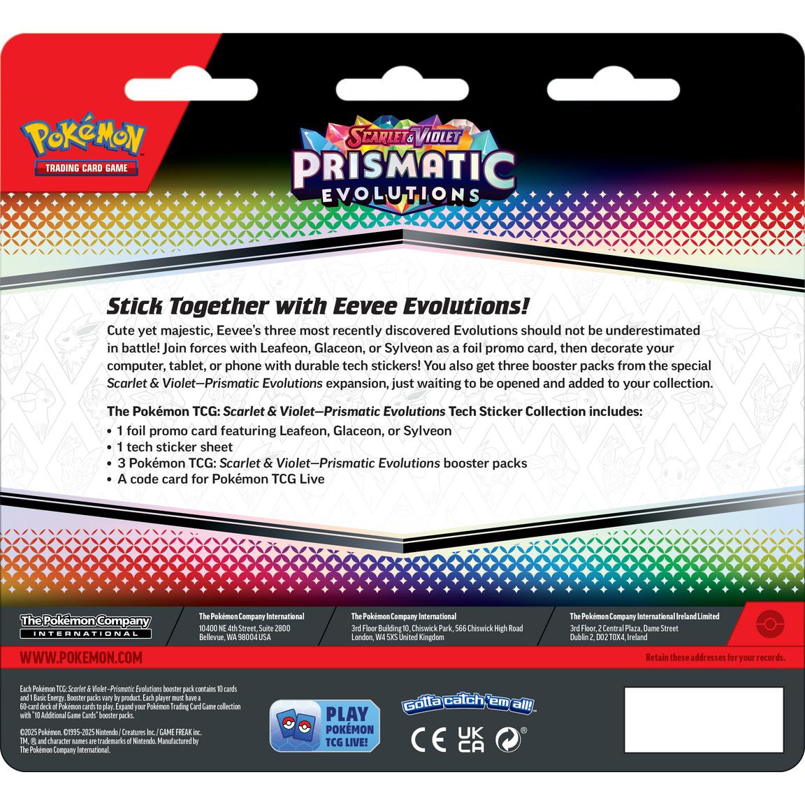 Prismatic Evolutions Tech Sticker Collection (DISPLAY 12) [PREORDER 11/14/2024]